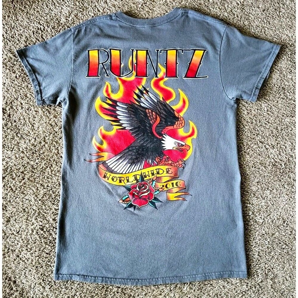Runtz T-Shirt Men's Small Gray Eagle Short Sleeve